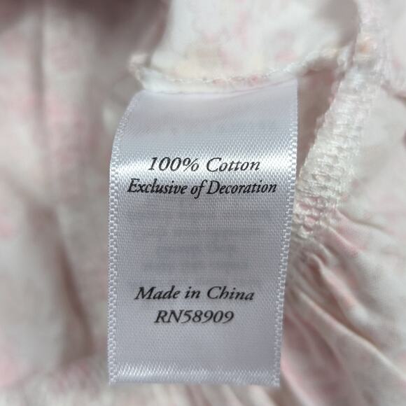 Edgehill Collection Blouse Girls Sz 2T Pink Floral Smocked Dainty Girly Flutter - Picture 5 of 5